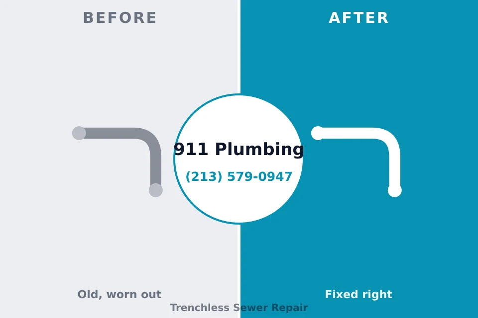 Before and after: plumbing repair Cuyahoga Falls, OH